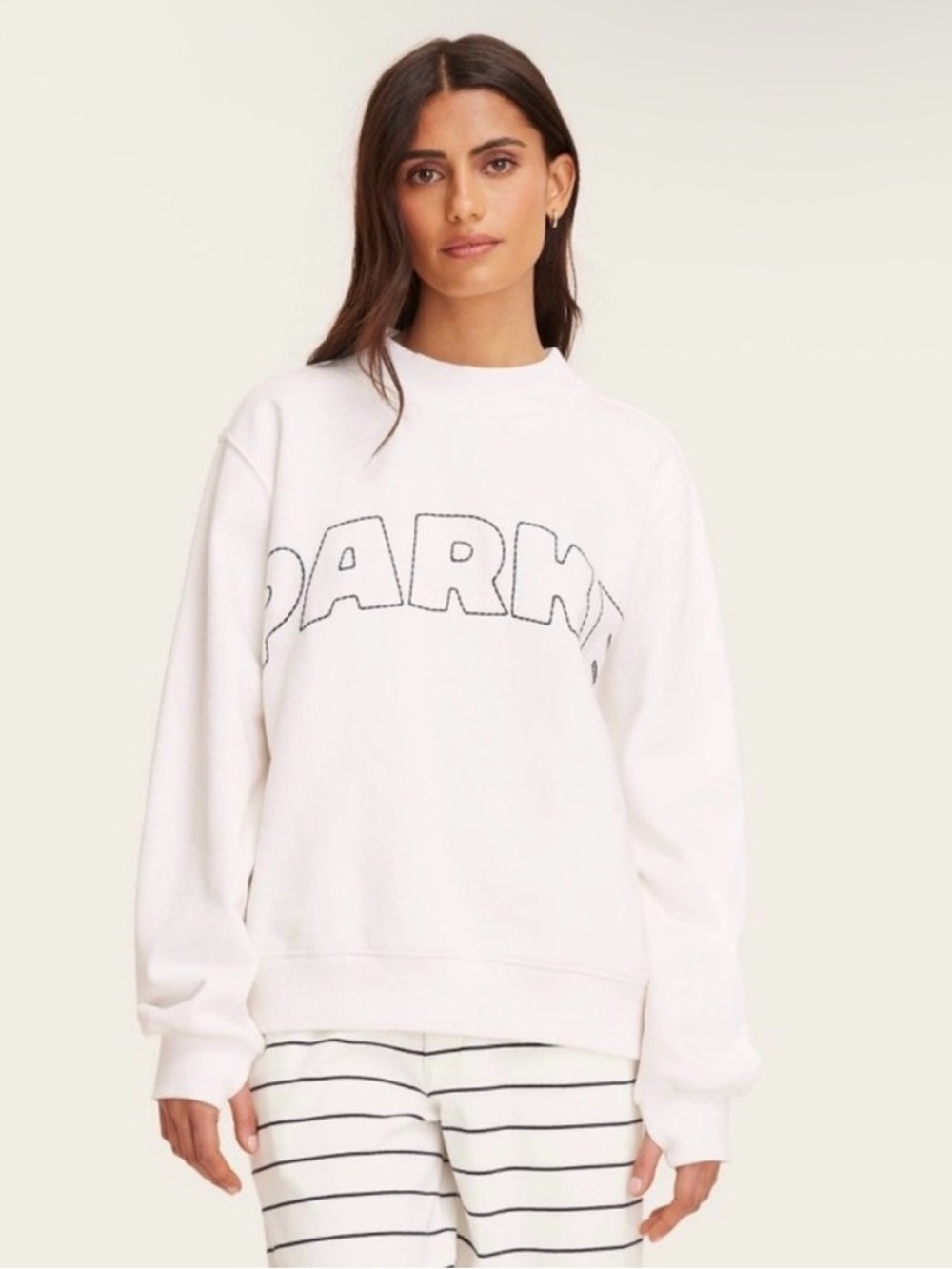 Parke white target sweatshirt in L/XL